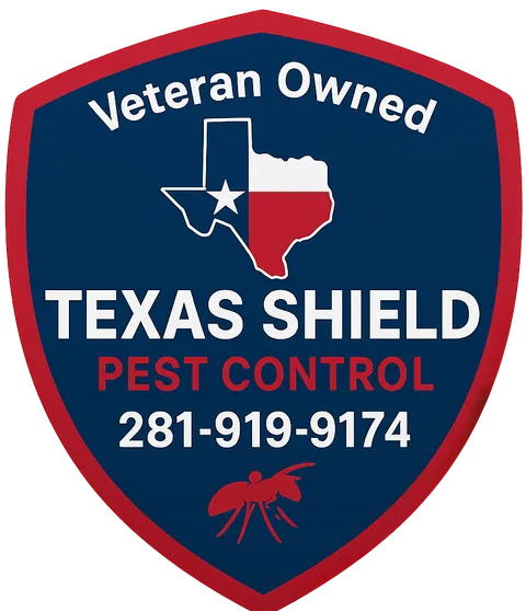 Texas Shield Pest Control — veteran-owned shield logo